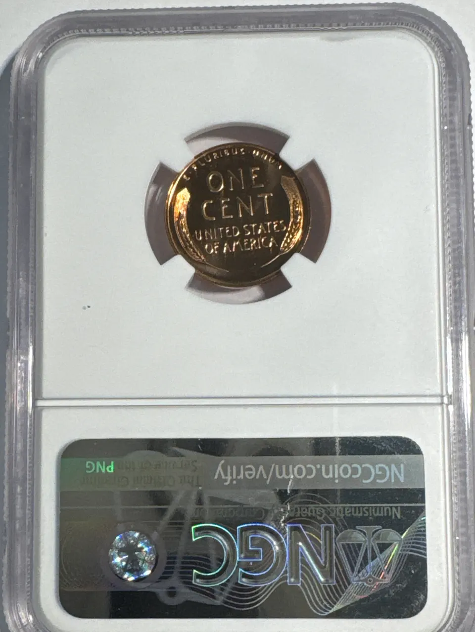 1957-P Lincoln Cent PF67 — back