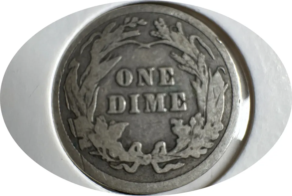 1914-P Barber Dime Ungraded — back