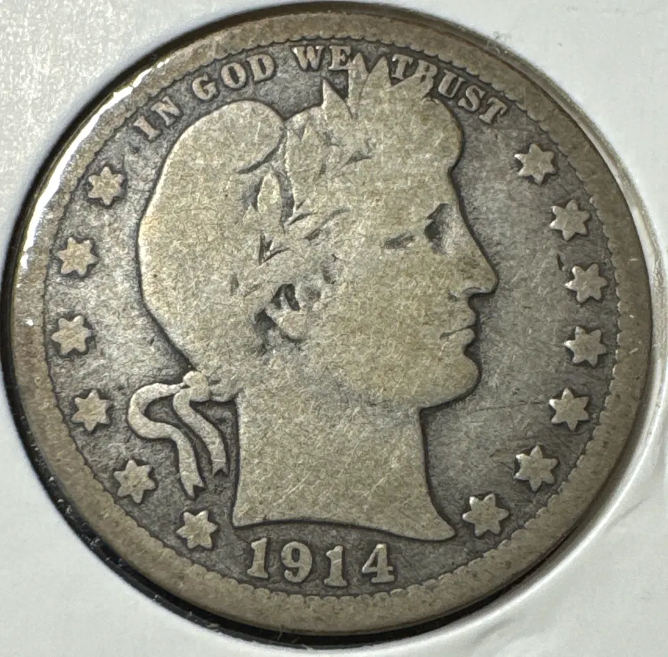1914-D Barber Quarter Ungraded — front