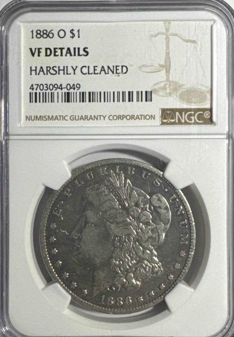 1886-O Morgan Dollar VF35 — front