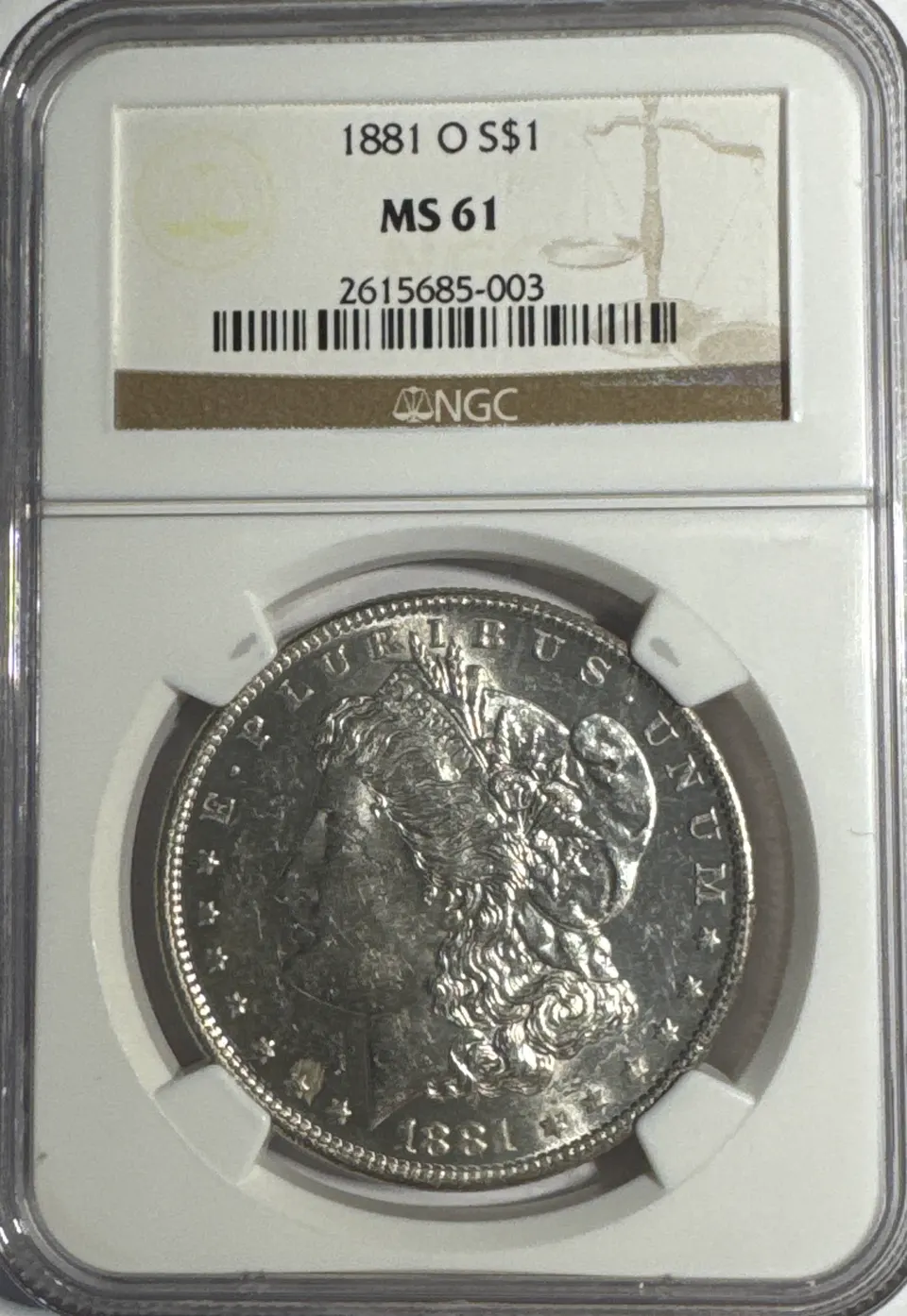 1881-O Morgan Dollar MS61 — front
