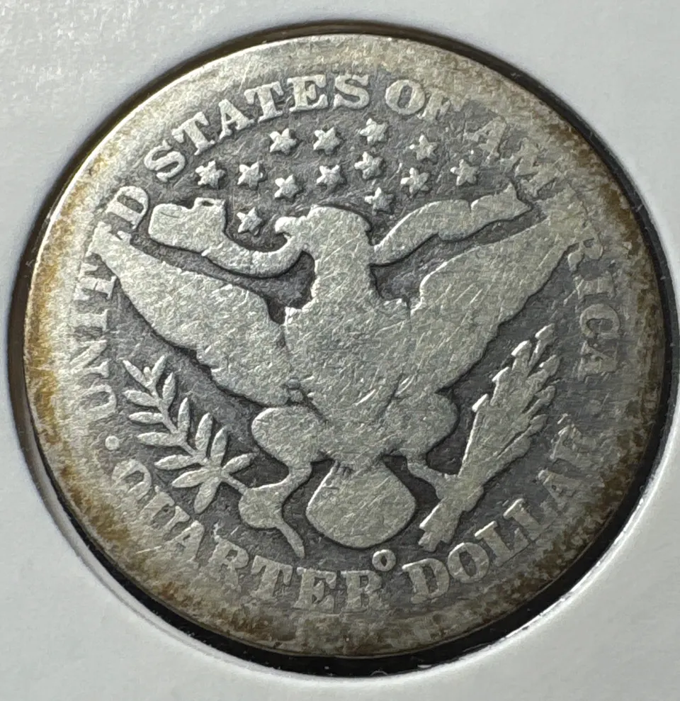 1899-O Barber Quarter Ungraded — back