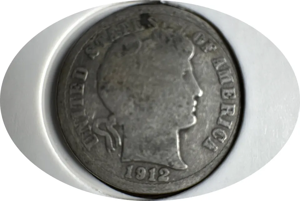 1912-P Barber Dime Ungraded — front