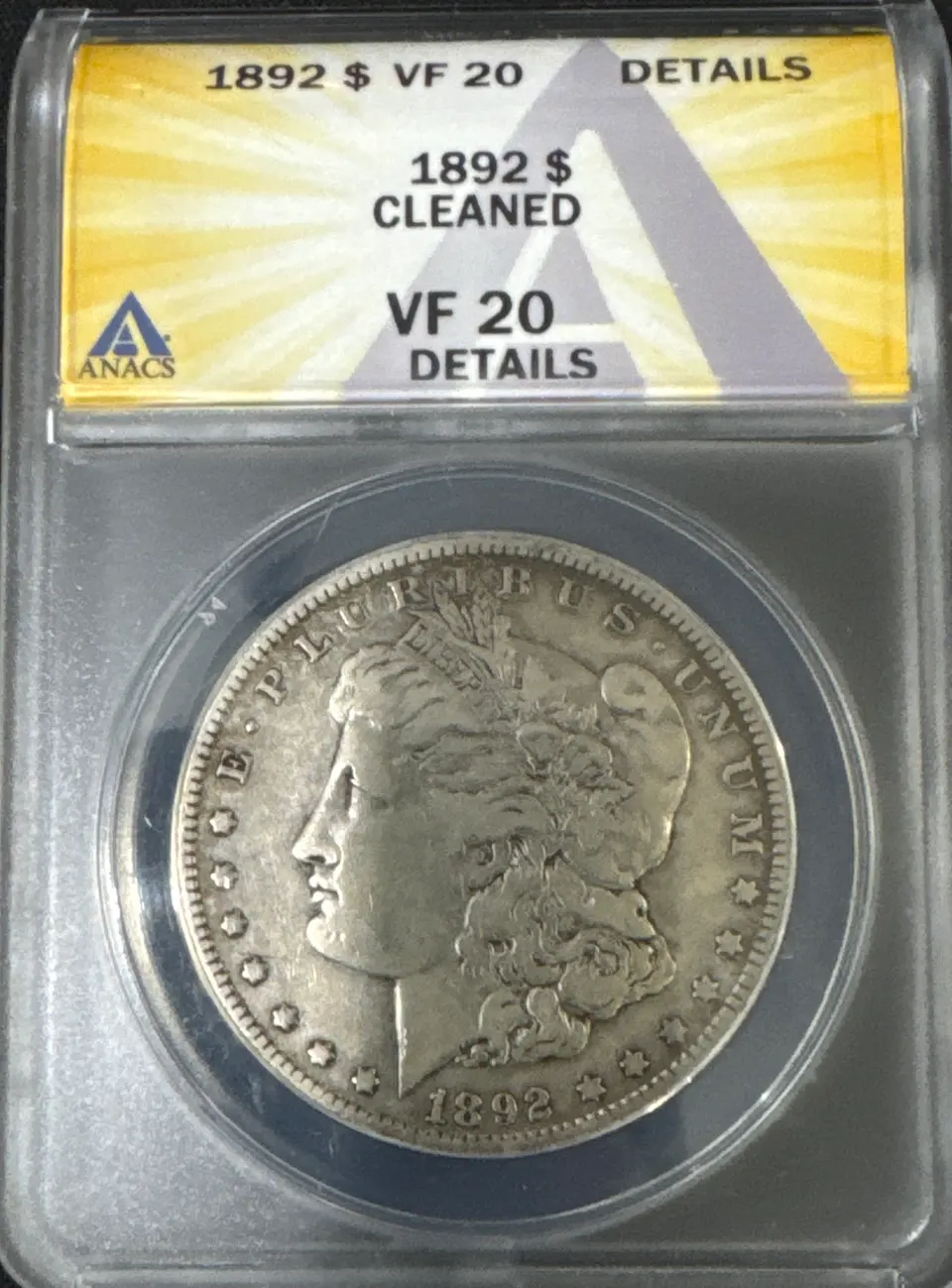 1892-P Morgan Dollar VF20 — front