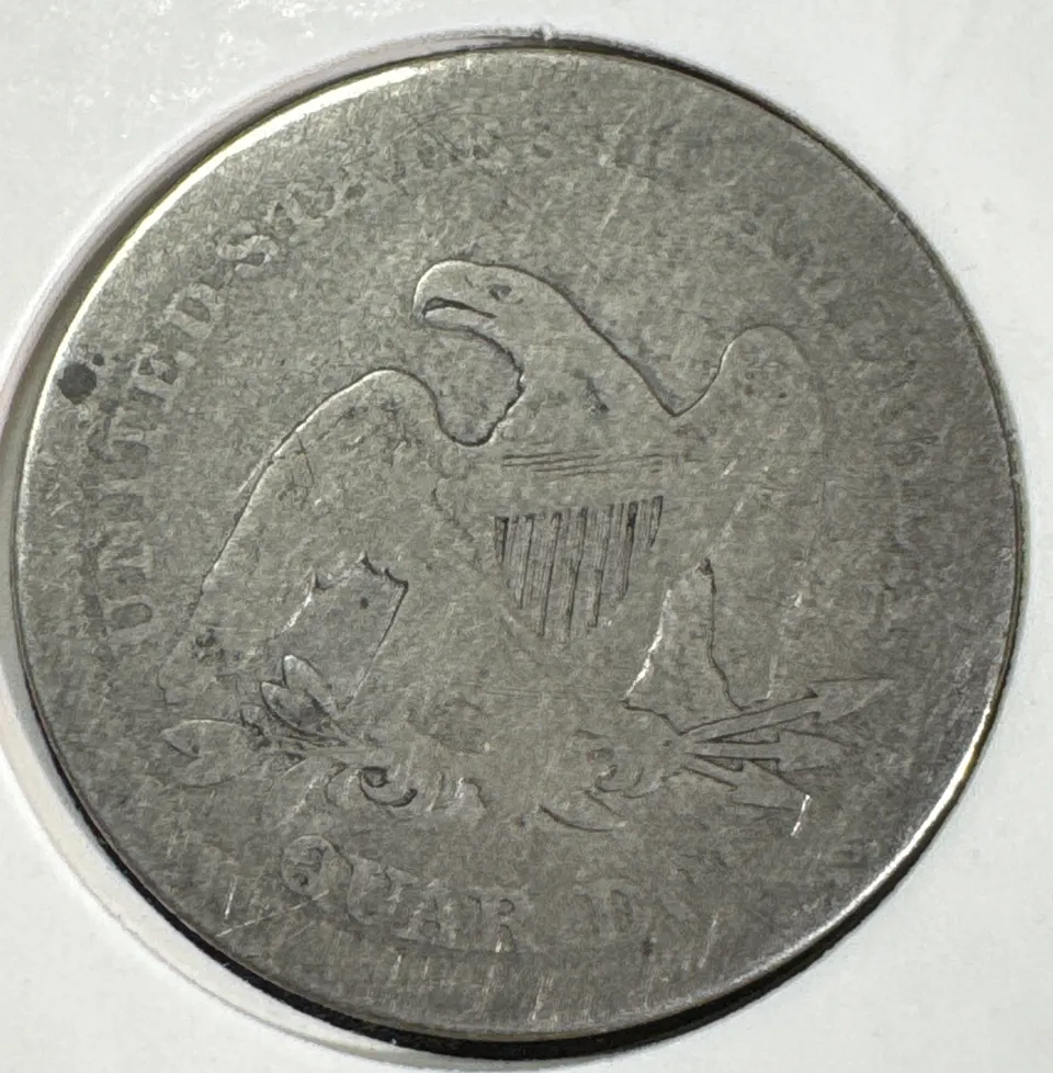 1856-P Seated Liberty Quarter Ungraded — back