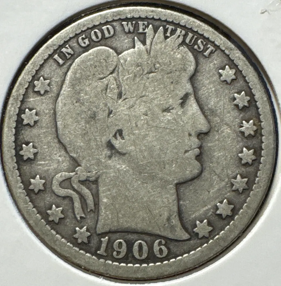 1906-O Barber Quarter Ungraded — front