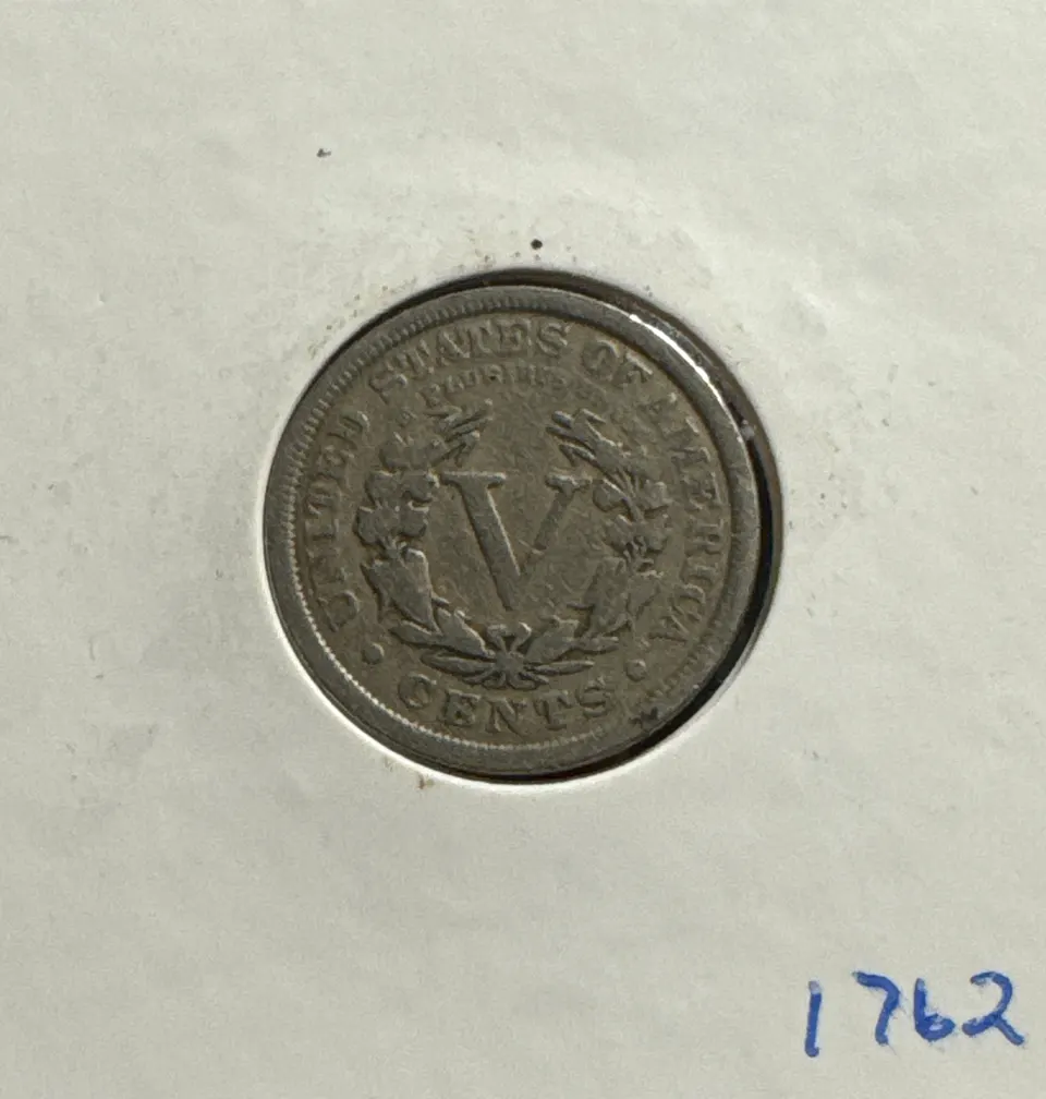 1912-P Liberty V Nickel Ungraded — back