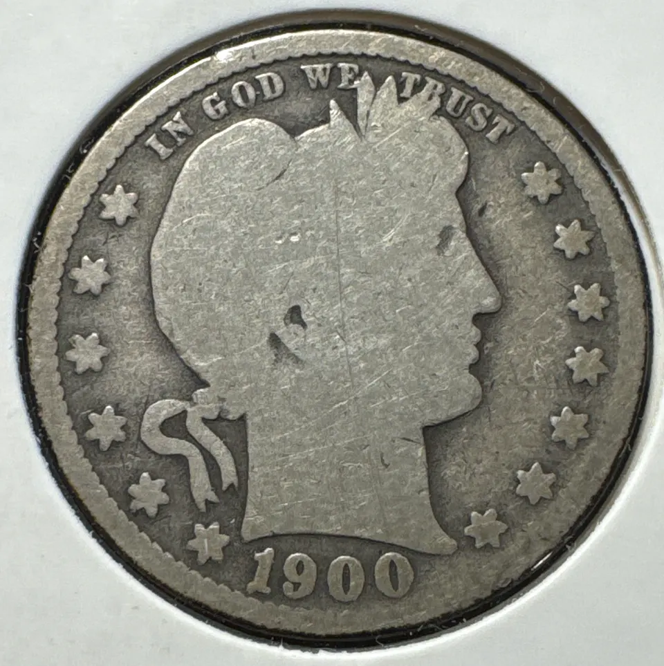 1900-S Barber Quarter Ungraded — front