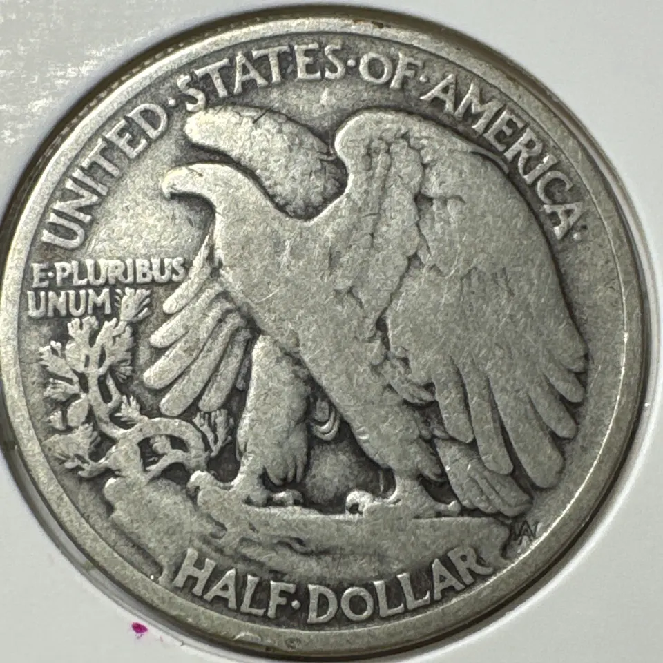 1936-P Walking Liberty Half Dollar Ungraded — back