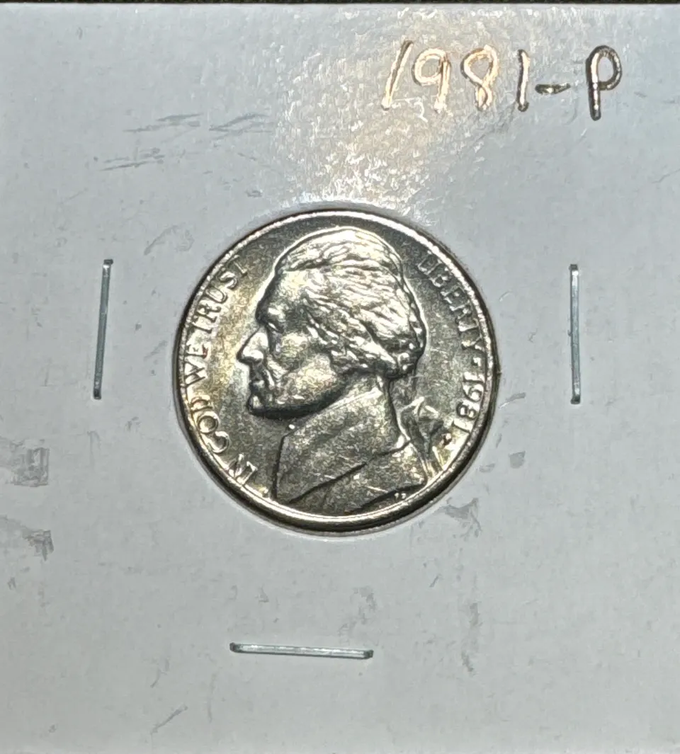 1981-P Jefferson Nickel Ungraded — front