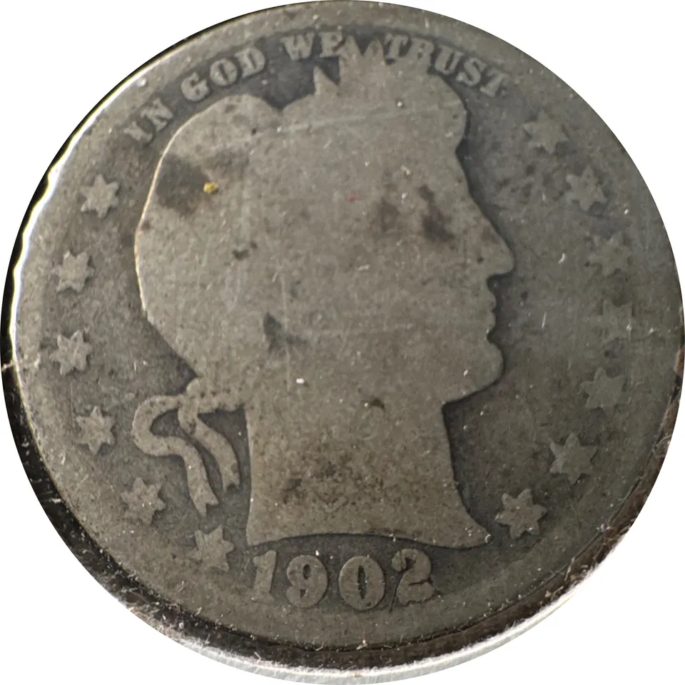 1902-S Barber Quarter Ungraded — front