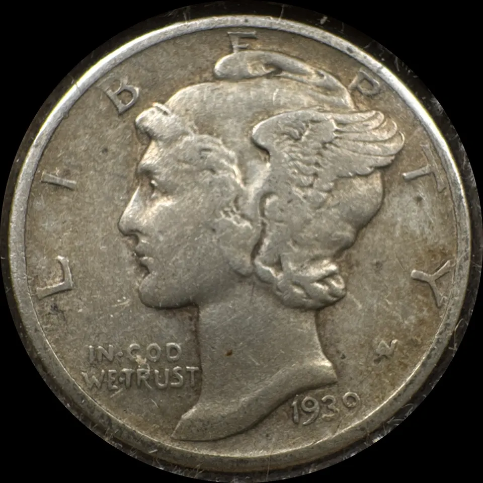 1939-D Mercury Dime Ungraded — front