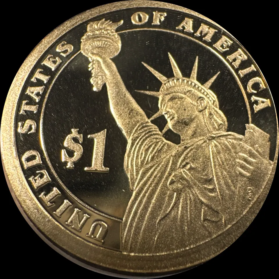 2009-S Presidential Dollar Ungraded — back