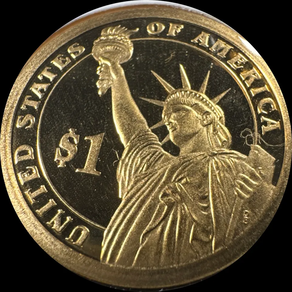2009-S Presidential Dollar Ungraded — back