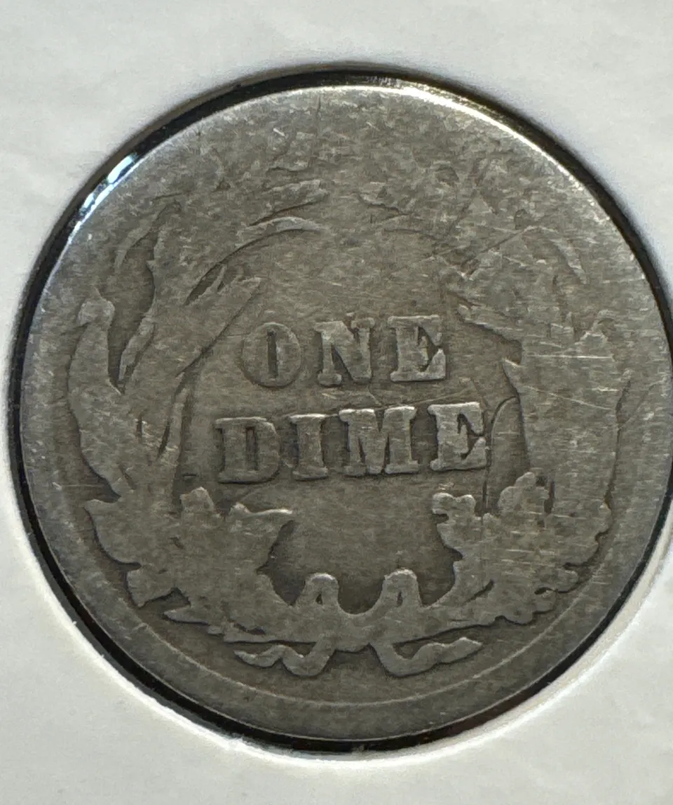 1911 Barber Dime Ungraded — back