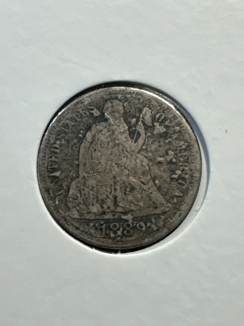 1889 Liberty Seated Dime Ungraded — front