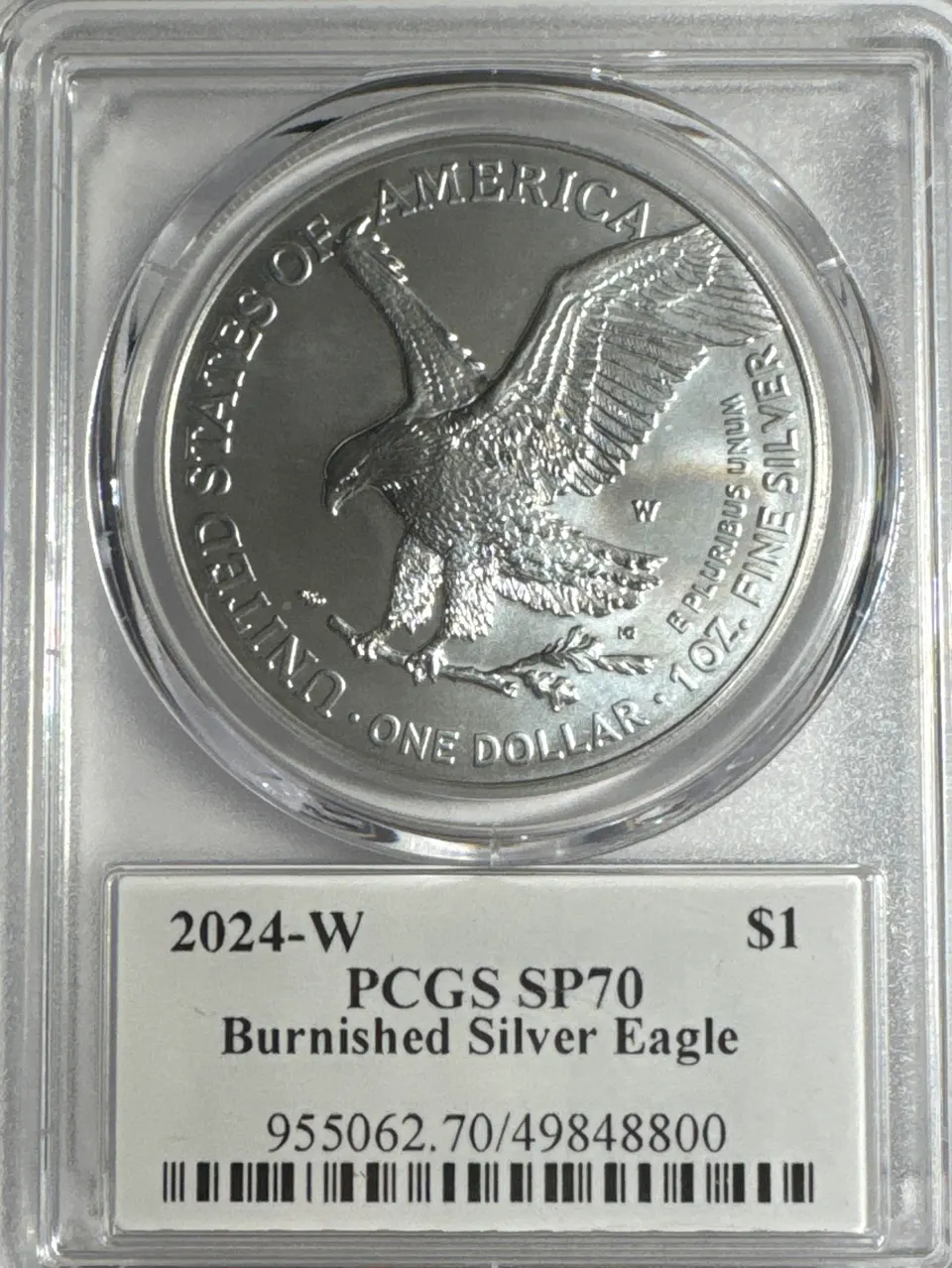 2024-W American Silver Eagle PR70 — front