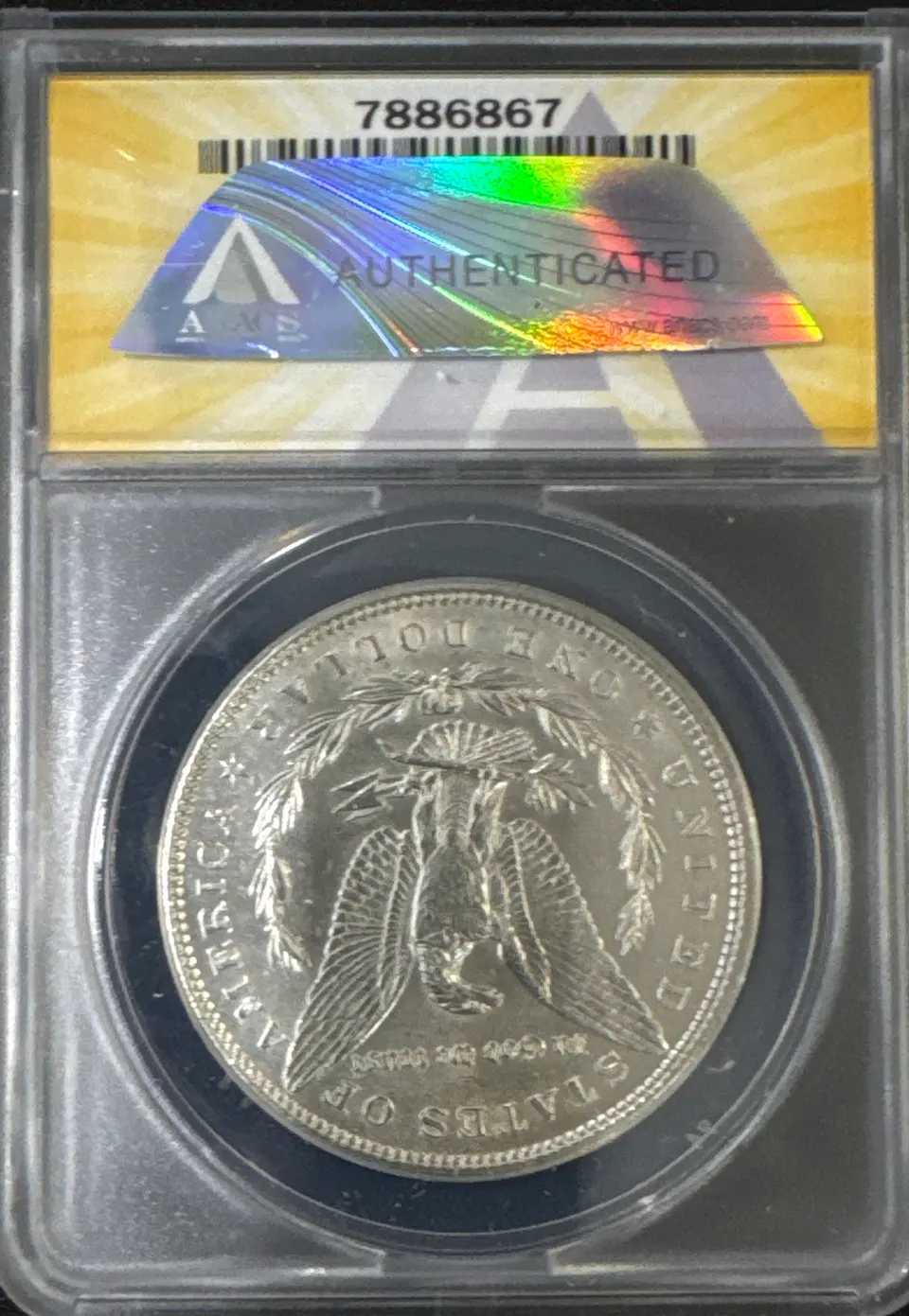 1886-P Morgan Dollar AU58 — back