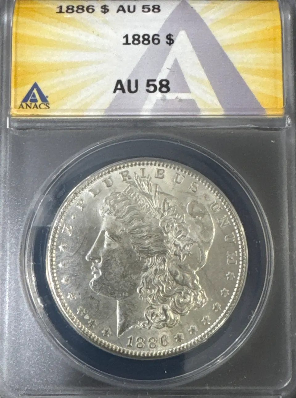 1886-P Morgan Dollar AU58 — front