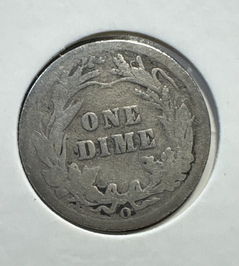 1907-O Barber Dime Ungraded — back