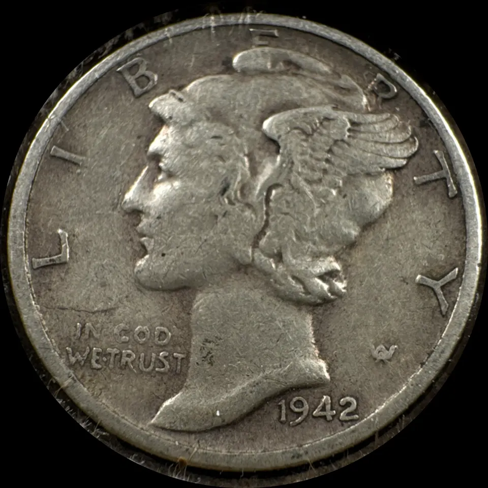 1942-S Mercury Dime Ungraded — front