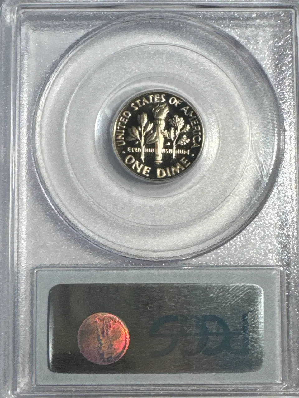 1981-S Roosevelt Dime PR69 — back