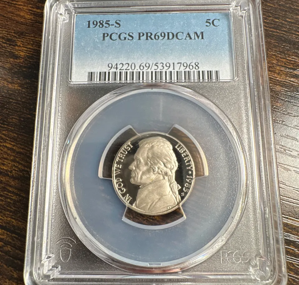 1985-S Jefferson Nickel PR69 — front