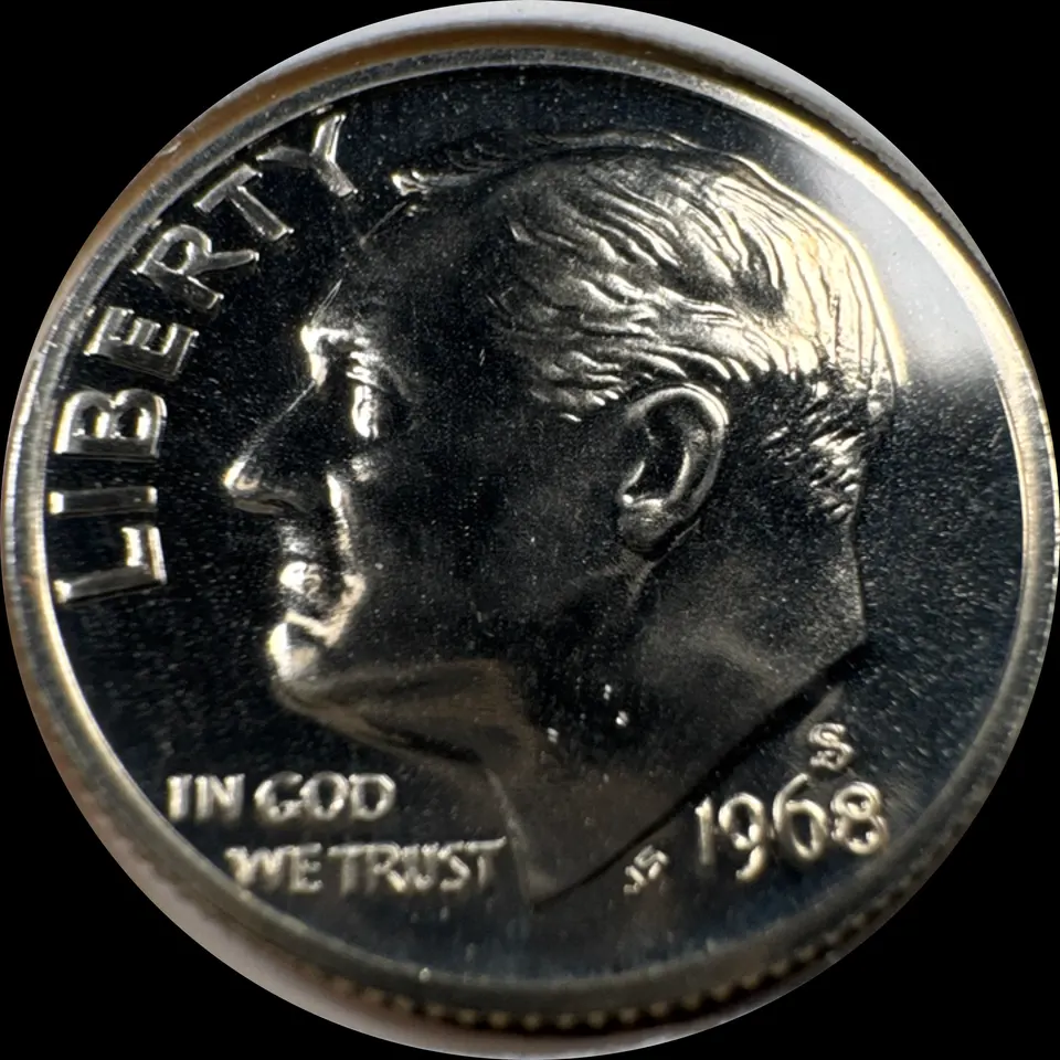 1968-S Roosevelt Dime Ungraded — front