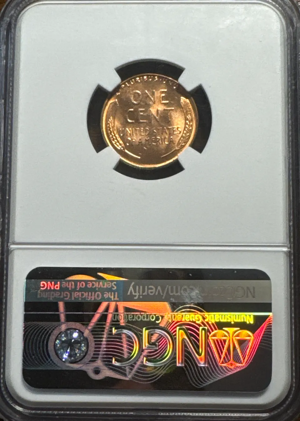 1957-D Lincoln Cent MS66 — back