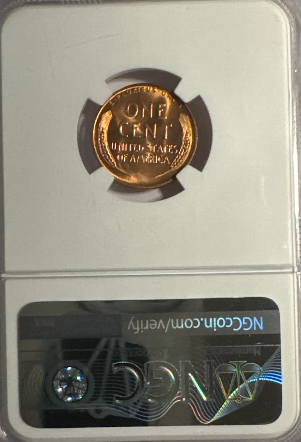 1956-D Lincoln Cent MS66 — back