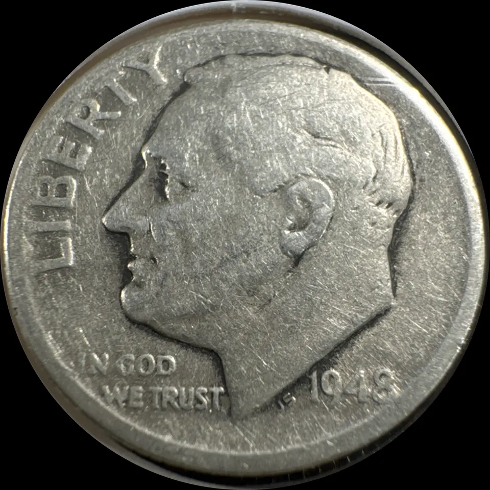 1948-D Roosevelt Dime Ungraded — front
