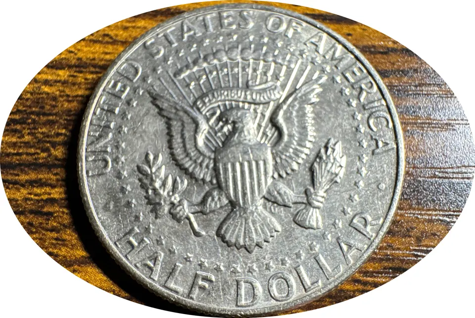 1982-P Kennedy Half Dollar Ungraded — back