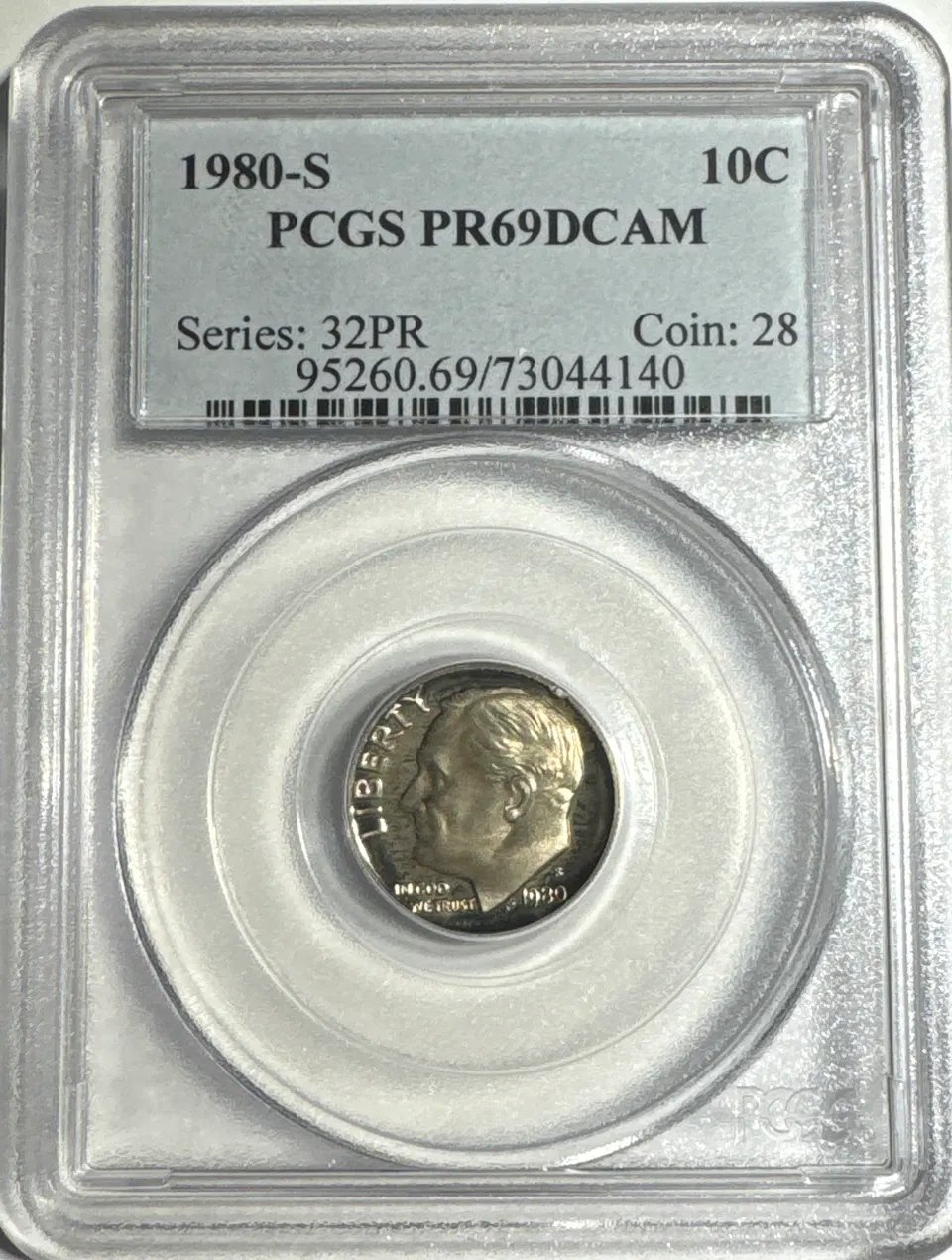 1980-S Roosevelt Dime PR69 — front