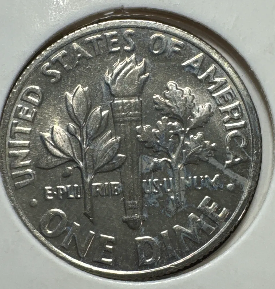 1978-P Roosevelt Dime Ungraded — back