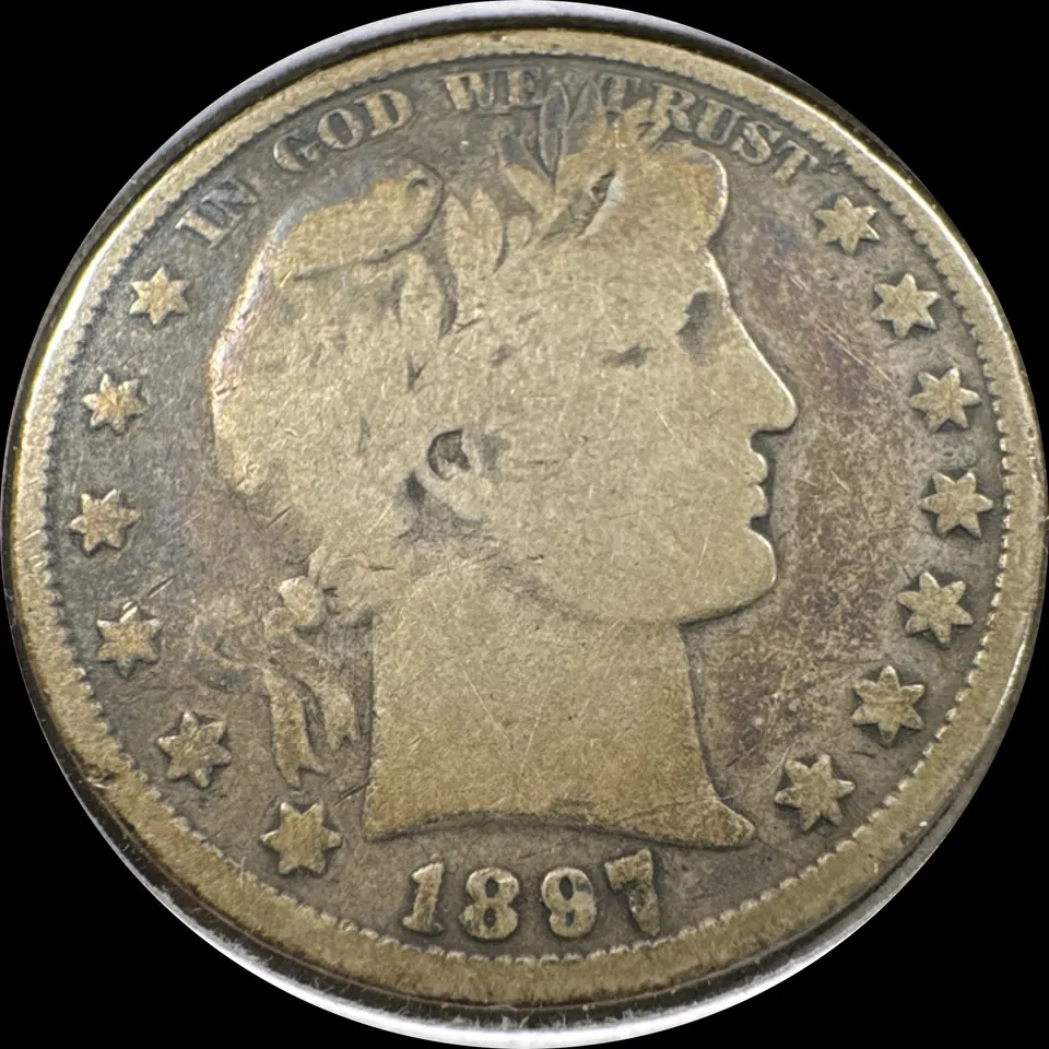 1897-P Barber Half Dollar Ungraded — front