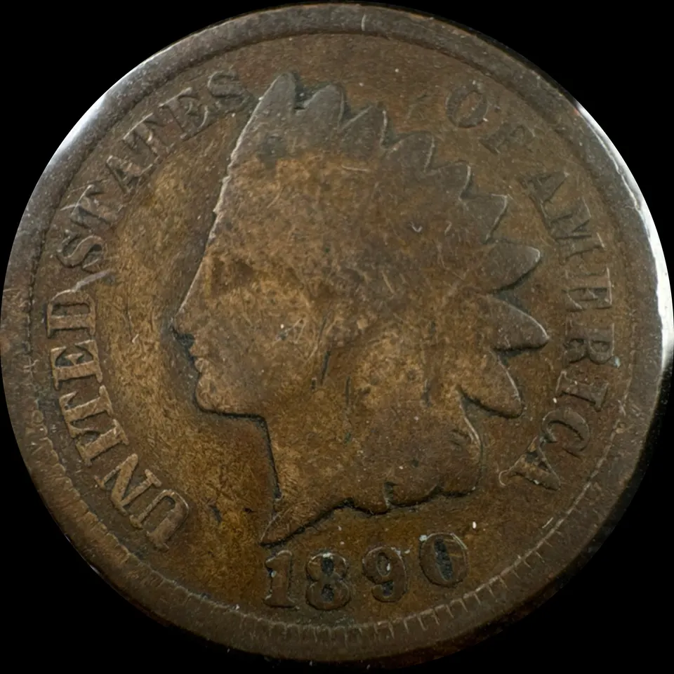 1890-P Indian Head Cent Ungraded — front