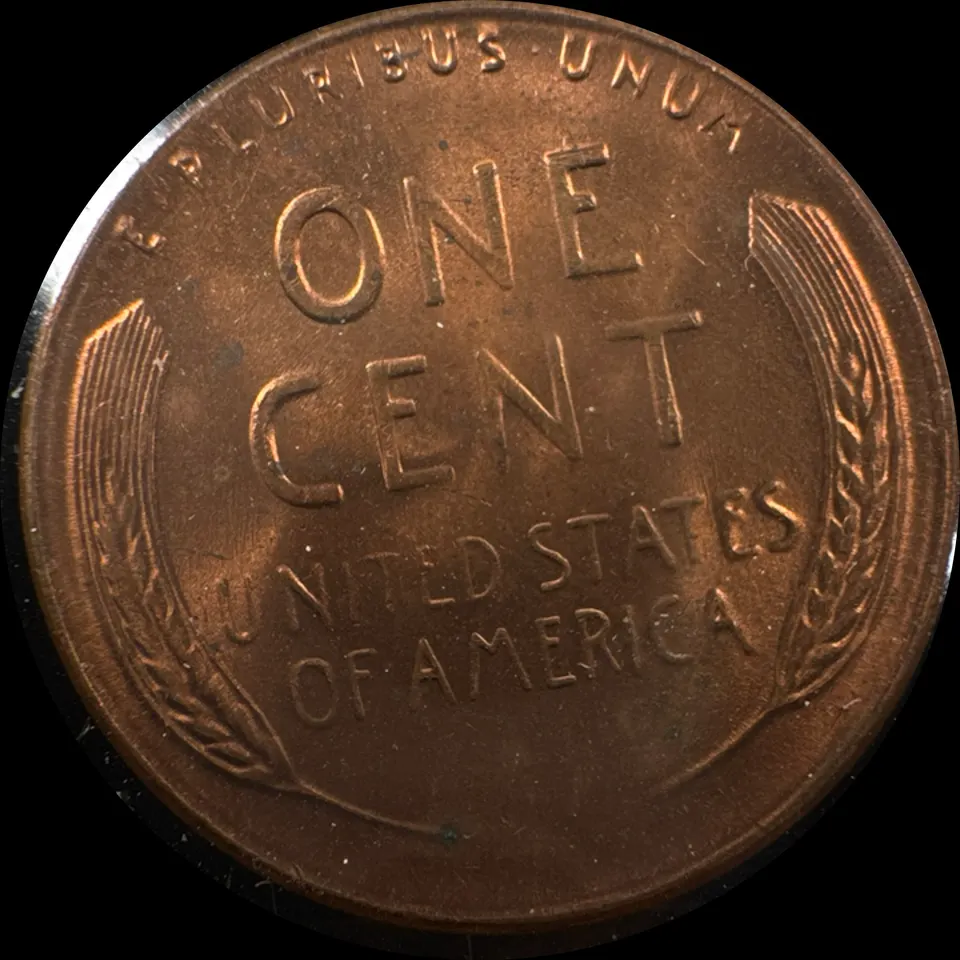 1958-P Lincoln Cent Ungraded — back