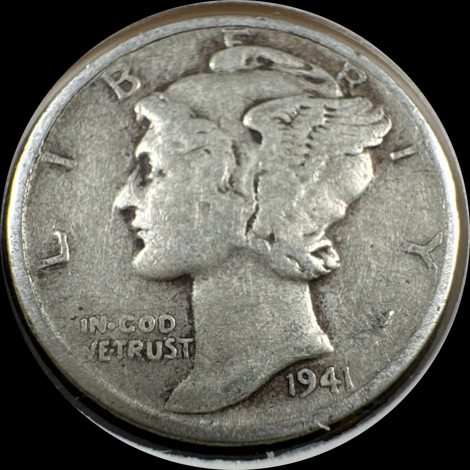 1941-P Mercury Dime Ungraded — front