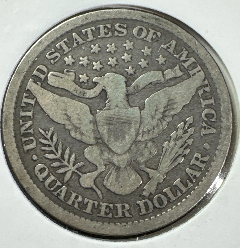 1899-P Barber Quarter Ungraded — back