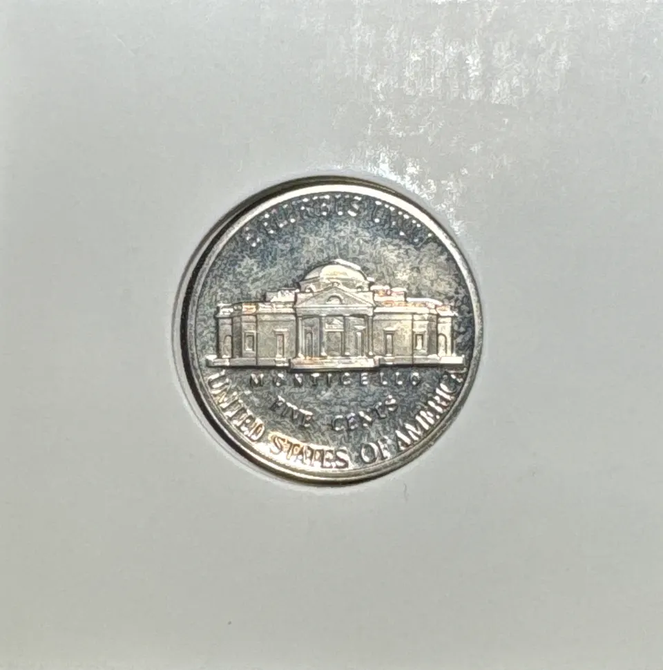 1987-S Jefferson Nickel Ungraded — back