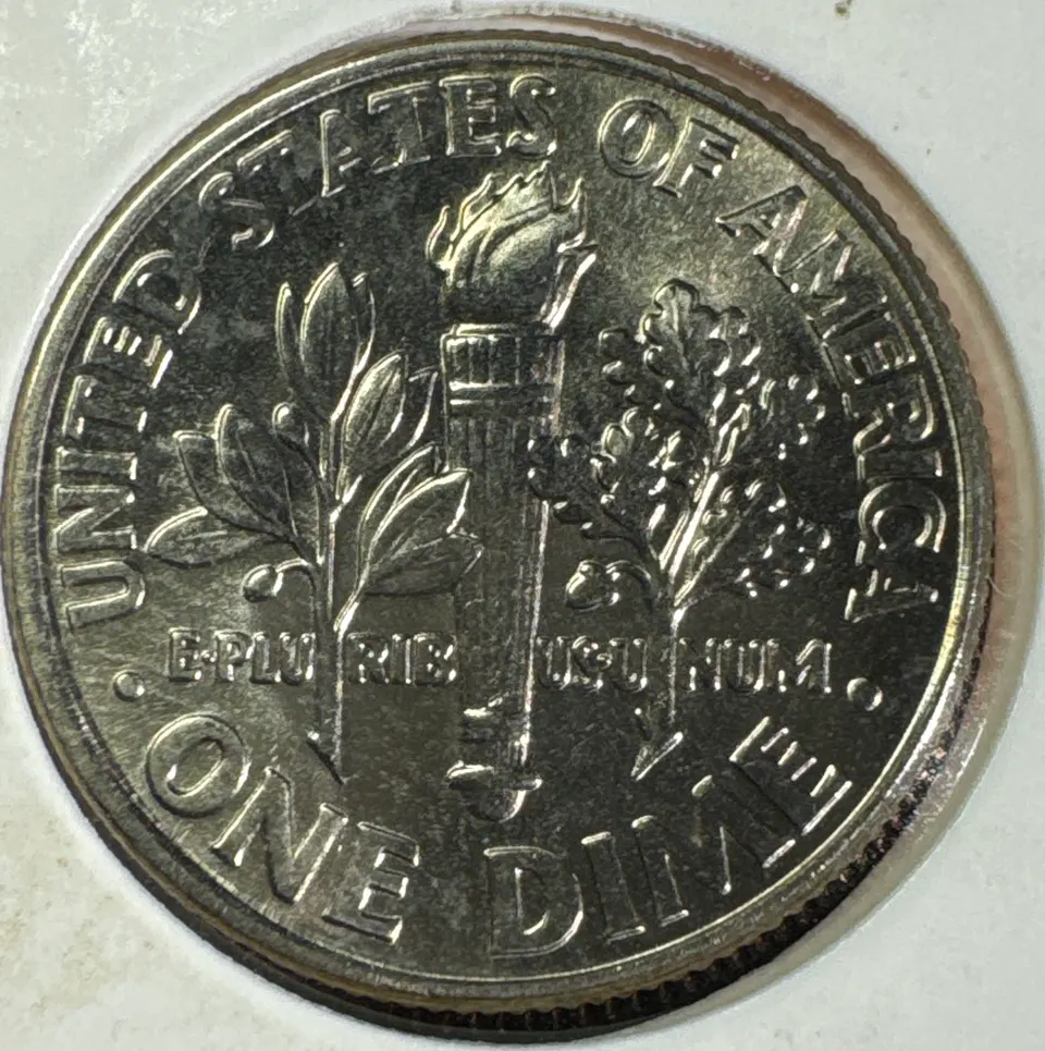 1992-D Roosevelt Dime Ungraded — back