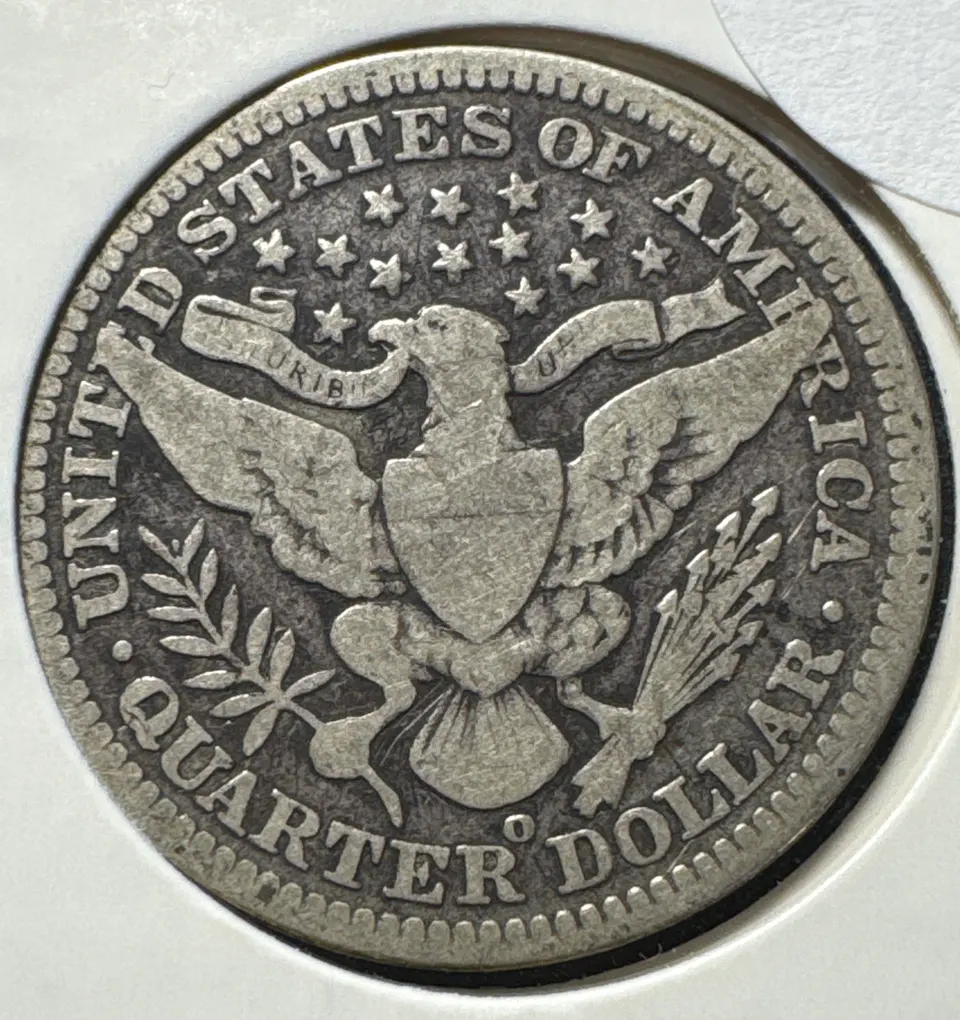 1904-O Barber Quarter Ungraded — back