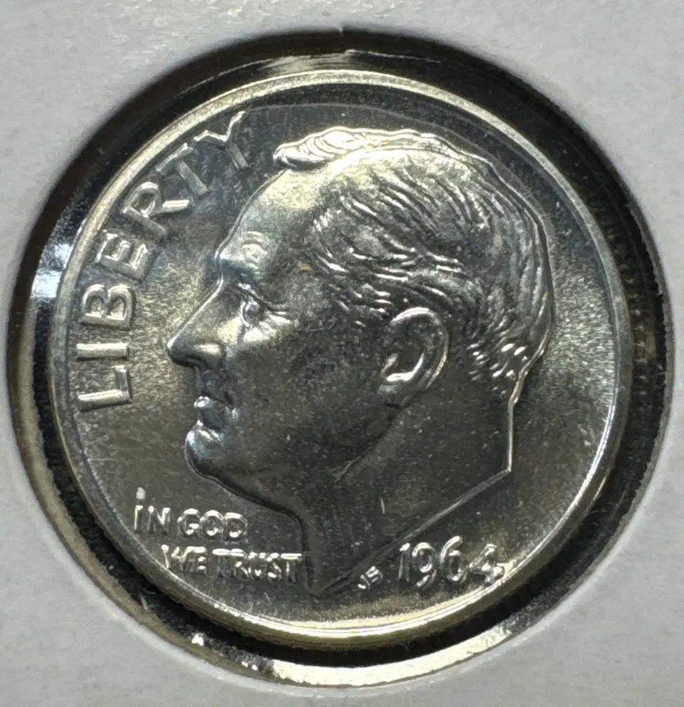 1964-P Roosevelt Dime Ungraded — front