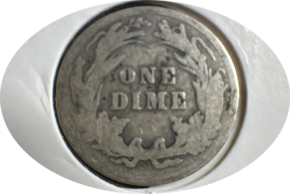 1906-P Barber Dime Ungraded — back