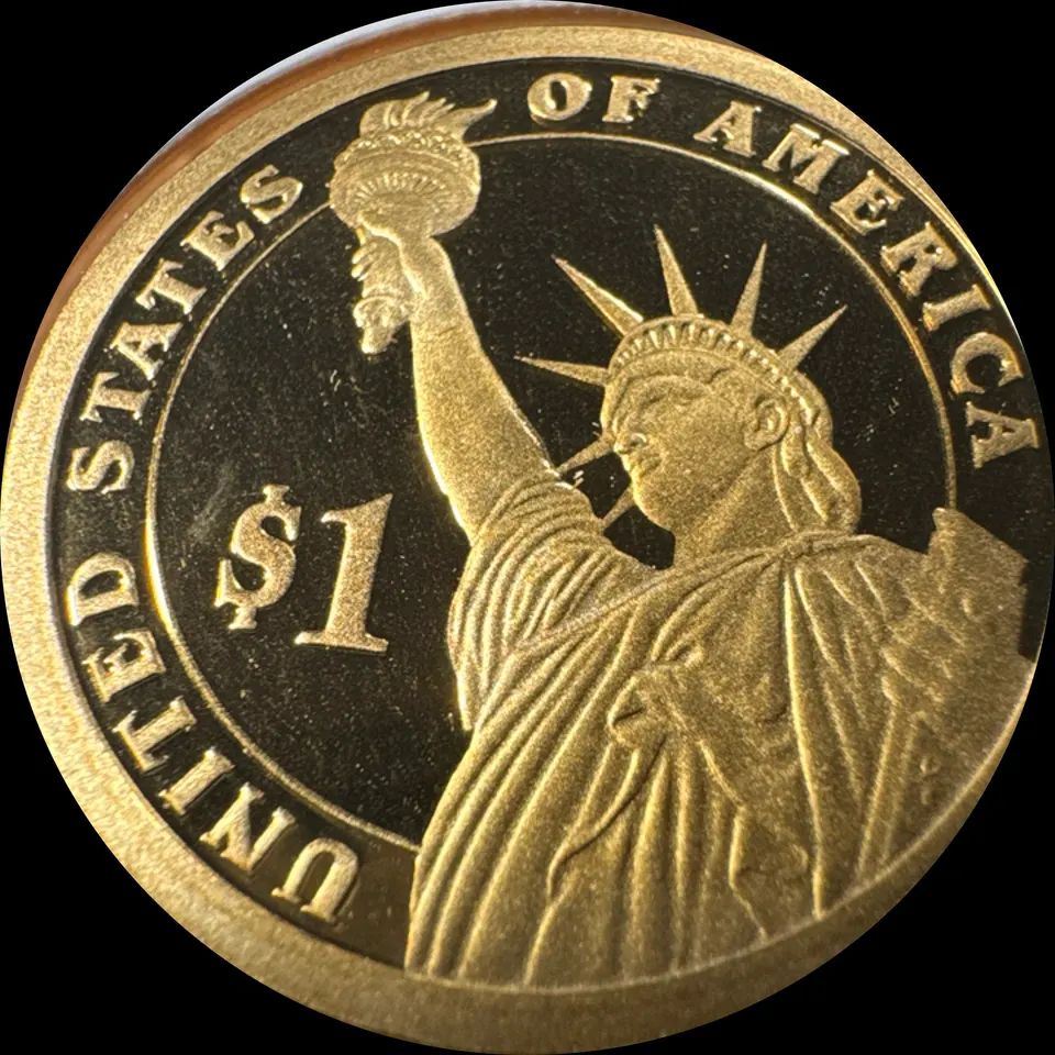 2007-S Presidential Dollar Ungraded — back