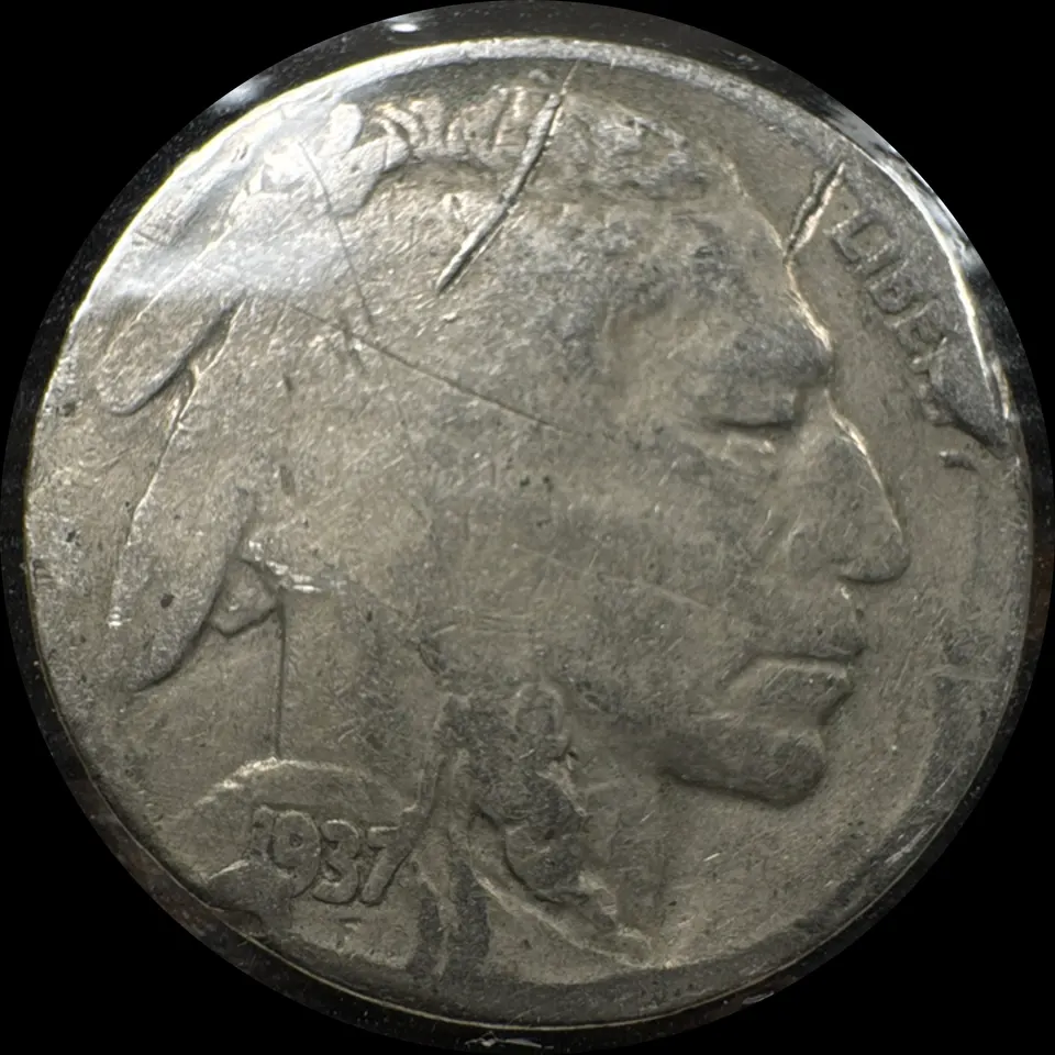 1937-P Buffalo Nickel Ungraded — front