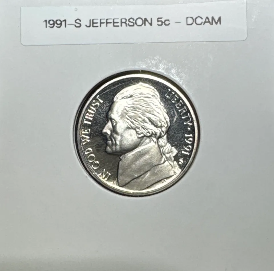 1991-S Jefferson Nickel Ungraded — front