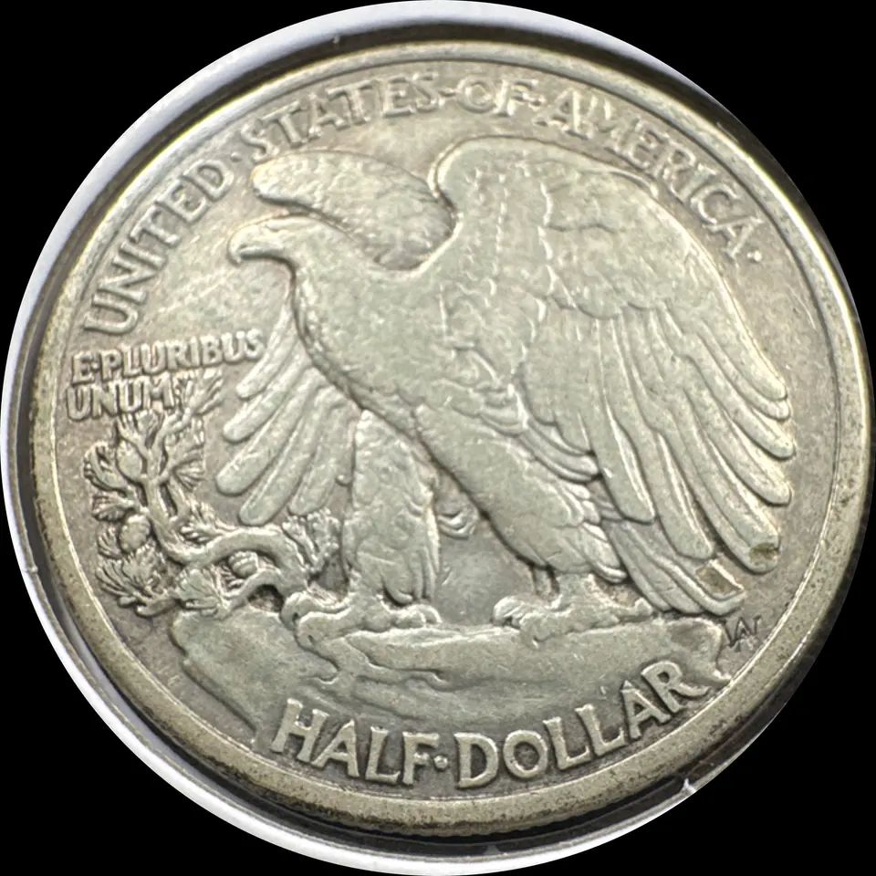 1936-P Walking Liberty Half Dollar Ungraded — back