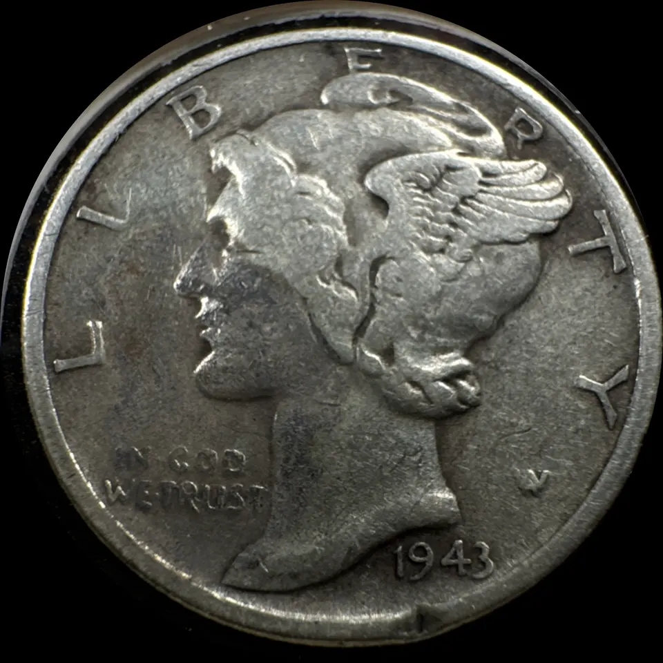 1943-P Mercury Dime Ungraded — front
