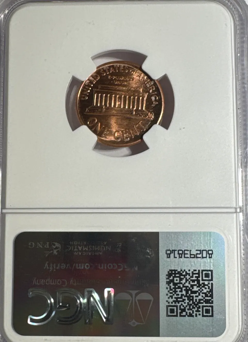 1990-P Lincoln Cent BU — back
